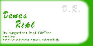 denes ripl business card